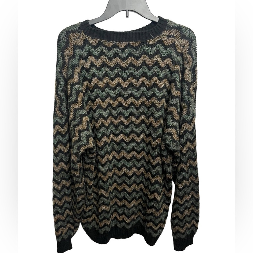 VTG Protege Knit Pull Over Sweater Men's L Multicolor Crewneck 90s made USA